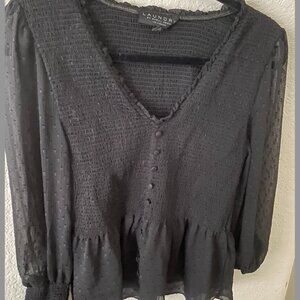 laundry black blouse